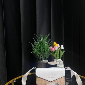 White and Tan Decorative Bag